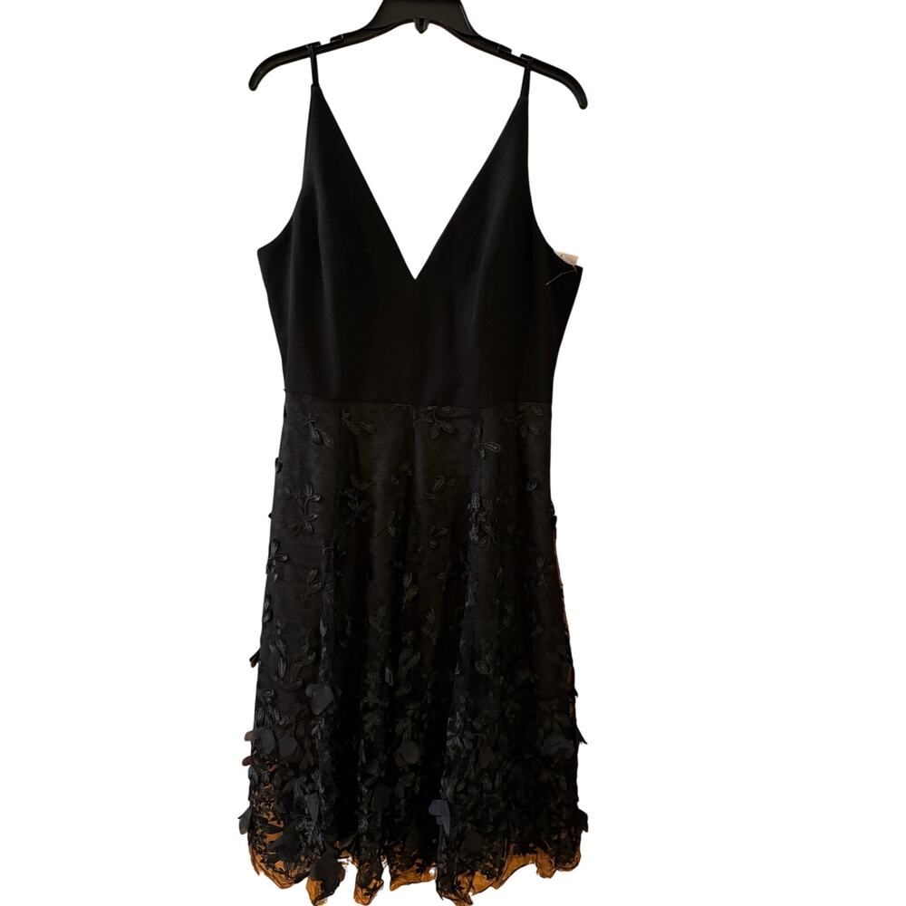 DRESS THE POPULATION Darleen Black Floral Dress - XL - Picture 5 of 7
